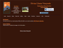 Tablet Screenshot of divinellamavineyards.com
